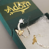 Textured Bee Hoop Earrings