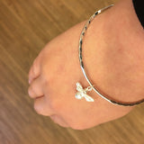 Silver Bee Bangle