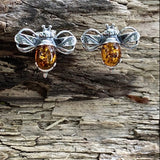 Amber 'Messenger of Love' Bee Stud Earrings
