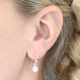 Daisy Dangly Huggie Earrings