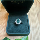 Cleopatra Emerald and Diamond Ring