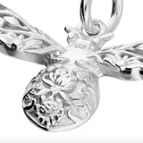 Filigree Bee Pendant in Silver