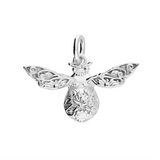 Filigree Bee Pendant in Silver