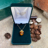 Golden Acorn Amber Pendant