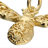 Golden Filigree Bee Pendant