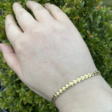 Golden Flat Heart Bracelet