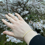 Golden Flat Heart Bracelet