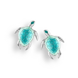 Enamel Turtle Stud Earrings