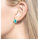Enamel Turtle Stud Earrings