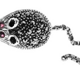 Marcasite Mouse Brooch