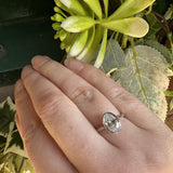Smooth Oval Diamond Ring