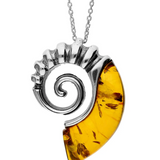 Extra Large Amber Ammonite Pendant
