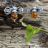 Amber 'Messenger of Love' Bee Stud Earrings