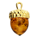 Golden Acorn Amber Pendant