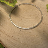 Silver Hammered Bangle
