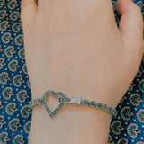 Marcasite Heart Bracelet
