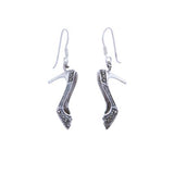 Marcasite High Heel Shoe Earrings