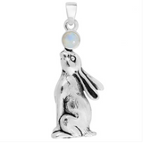 Moon Gazing Hare Pendant