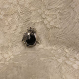 Marcasite and Onyx Bee Brooch