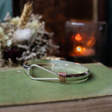 Silver and Copper Loop Bangle