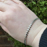 Silver Flat Heart Bracelet