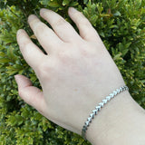 Silver Flat Heart Bracelet