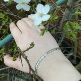 Silver Flat Heart Bracelet