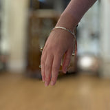 Flat Twist Silver Bangle