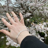 Silver Flat Heart Bracelet