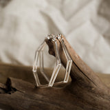 Heptagonal Hoop Earrings