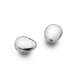 Silver Pebble Stud Earrings