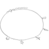 Silver Seashore Anklet