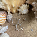 Silver Starfish Earrings