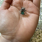 Turquoise and Marcasite Bumblebee Brooch