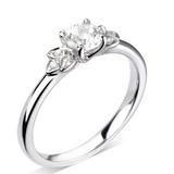 Vintage Floral Diamond Engagement Ring