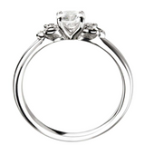 Vintage Floral Diamond Engagement Ring