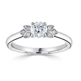 Vintage Floral Diamond Engagement Ring
