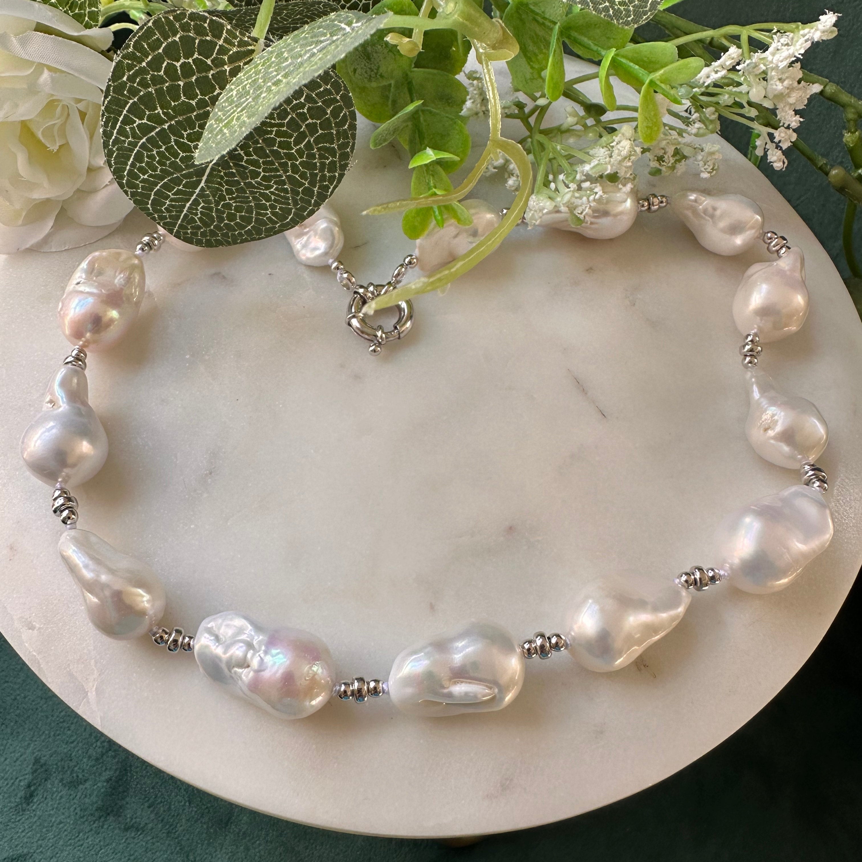 Baroque freshwater pearl necklace by Adorn Jewellers Chesterfield