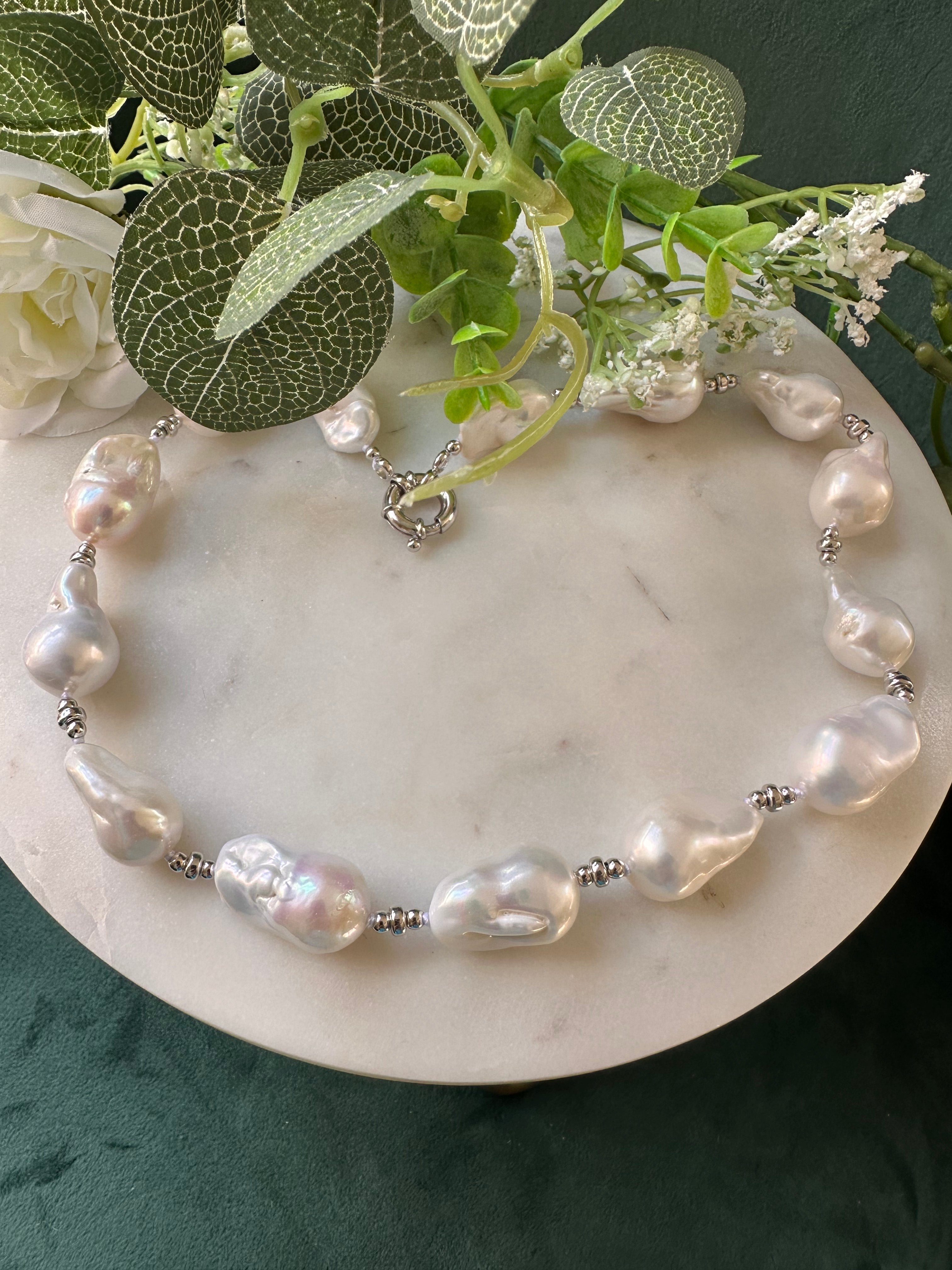 Baroque freshwater pearl necklace by Adorn Jewellers Chesterfield