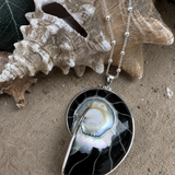 Nautilus Shell Statement Pendant ~ Black