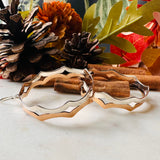 Statement Silver & Copper Frill Hoops