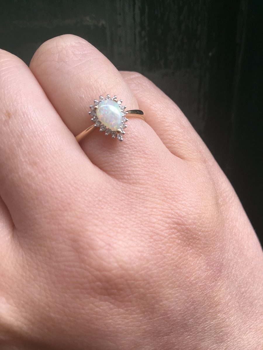 Pear Shaped Opal Ring โ Adorn Jewellers Chesterfield