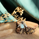 Opalite and Marcasite Bumblebee Brooch
