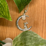 I love you to the moon and back Hare Pendant