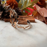 Statement Silver & Copper Frill Hoops