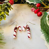 Christmas Candy Cane Earrings
