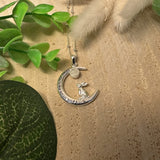 I love you to the moon and back Hare Pendant