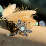 Small Marcasite and Opalite Dragonfly Brooch