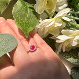Ruby and Diamond Landscape Ring