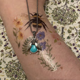 Marcasite and Turquoise Bee Pendant